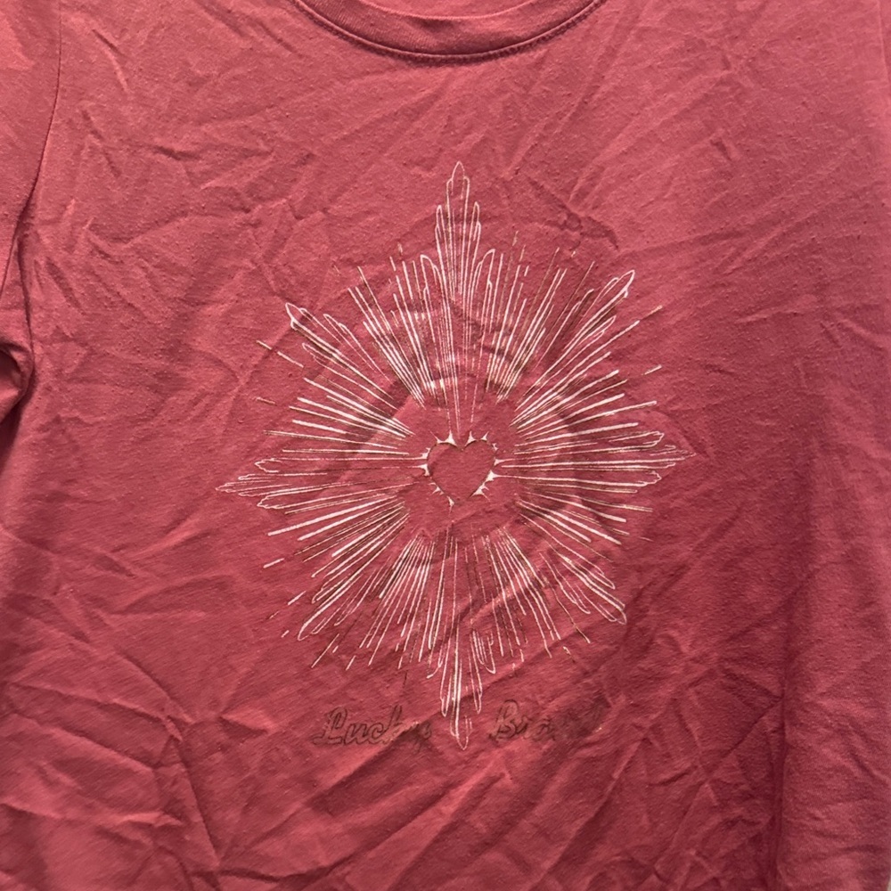 Lucky Brand Pink Graphic Short Sleeve Tee / R25 - Picture 2 of 5